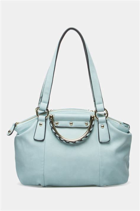 light blue designer purse